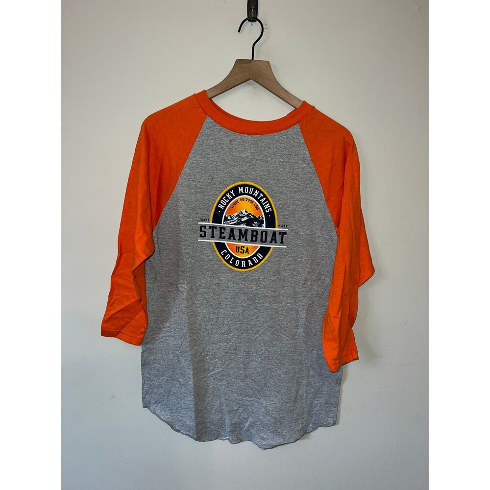Vintage Steamboat Colorado Shirt Wild West Rocky Mountains Long Sleeve Shirt M